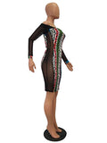 Geometric Multi Color Print Dress,  - Glam Necessities By Sequoia Wilson