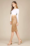 Kimberly Faux Leather Pencil Skirt,  - Glam Necessities By Sequoia Wilson