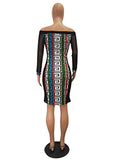 Geometric Multi Color Print Dress,  - Glam Necessities By Sequoia Wilson