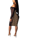 Geometric Brown Print Dress,  - Glam Necessities By Sequoia Wilson