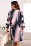 Boyfriend Stripe Nightgown,  - Glam Necessities By Sequoia Wilson