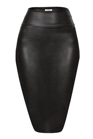 Kimberly Faux Leather Pencil Skirt,  - Glam Necessities By Sequoia Wilson