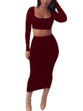 Solid Maxi Skirt Set,  - Glam Necessities By Sequoia Wilson