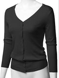Solid 3/4 Sleeve Cardigan,  - Glam Necessities By Sequoia Wilson