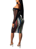 Geometric Multi Color Print Dress,  - Glam Necessities By Sequoia Wilson