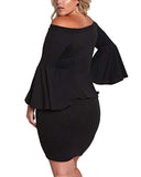 Vickie Off Shoulder Peplum Dress