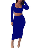 Solid Maxi Skirt Set,  - Glam Necessities By Sequoia Wilson