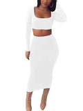 Solid Maxi Skirt Set,  - Glam Necessities By Sequoia Wilson