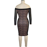 Geometric Brown Print Dress,  - Glam Necessities By Sequoia Wilson