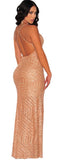 Evening V Neck Sequin Dress, Dresses - Glam Necessities By Sequoia Wilson