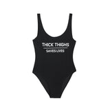 "Thick Thighs Saves Lives" Swimwear, Swimwear - Glam Necessities By Sequoia Wilson