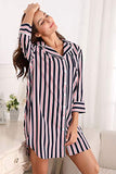 Boyfriend Stripe Nightgown,  - Glam Necessities By Sequoia Wilson