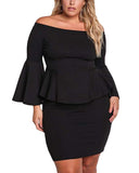 Vickie Off Shoulder Peplum Dress