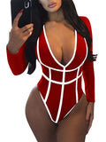 Krazi Stripe Red Bodysuit,  - Glam Necessities By Sequoia Wilson