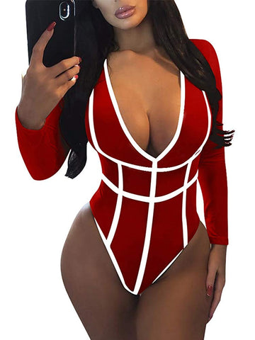 Krazi Stripe Red Bodysuit,  - Glam Necessities By Sequoia Wilson