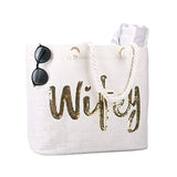 Wifey Gold Sequin Bag