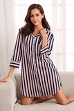 Boyfriend Stripe Nightgown,  - Glam Necessities By Sequoia Wilson