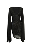Split Sleeve Sequin Dress, One Piece - Glam Necessities By Sequoia Wilson