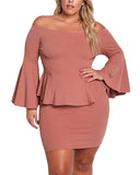 Vickie Off Shoulder Peplum Dress