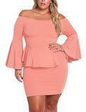 Vickie Off Shoulder Peplum Dress