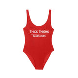 "Thick Thighs Saves Lives" Swimwear, Swimwear - Glam Necessities By Sequoia Wilson