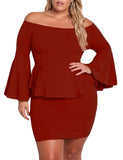 Vickie Off Shoulder Peplum Dress