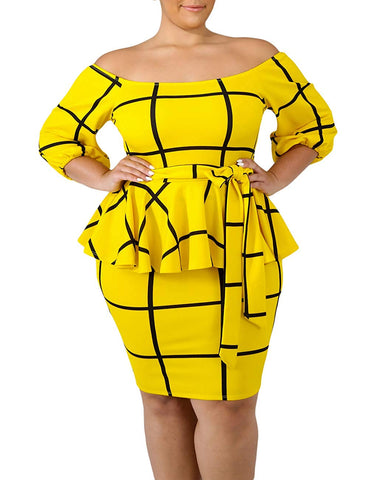 Boxed Peplum Dress,  - Glam Necessities By Sequoia Wilson