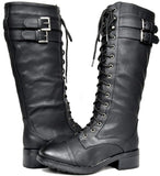 Double Buckle High Combat Boot,  - Glam Necessities By Sequoia Wilson