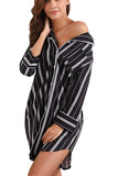 Boyfriend Stripe Nightgown,  - Glam Necessities By Sequoia Wilson
